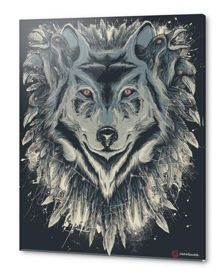 Wolf Among Ravens Acrylic prints by MindkillerINK