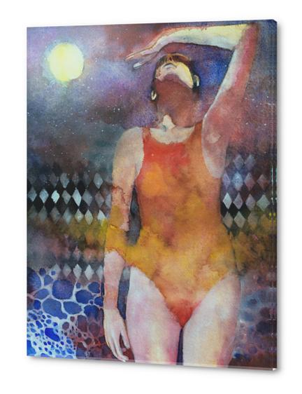 Swimmer Acrylic prints by andreuccettiart