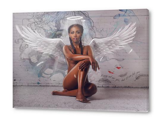 Angel Woman Acrylic prints by AndyKArt
