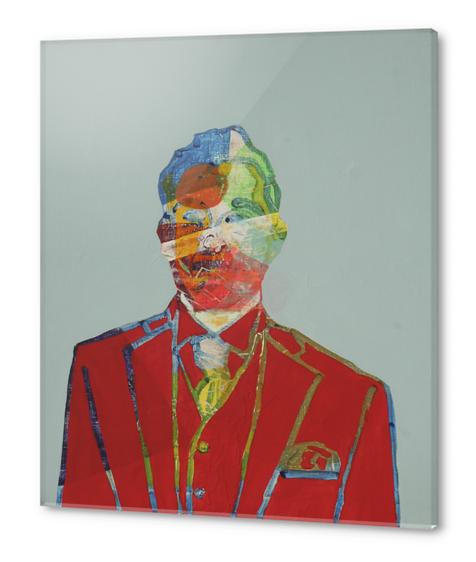 Auto-portrait Rouge Acrylic prints by Pierre-Michael Faure