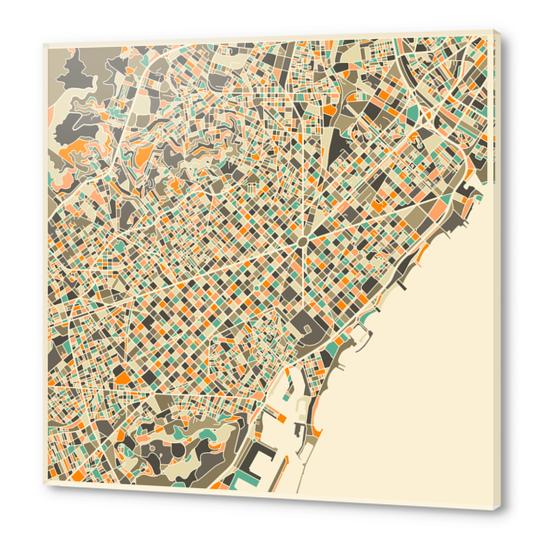 BARCELONA MAP 1 Acrylic prints by Jazzberry Blue