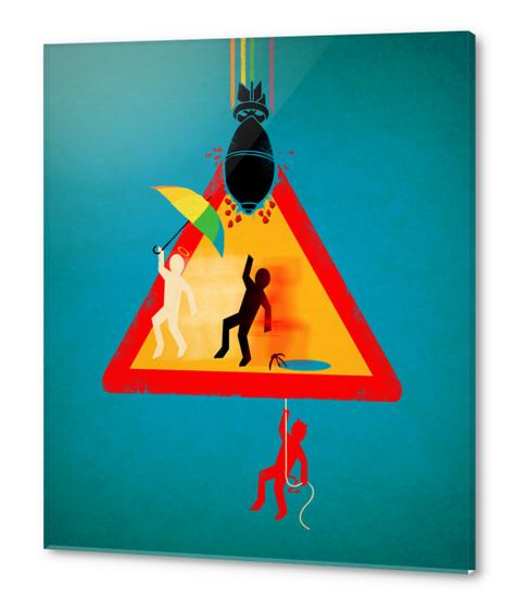 Beware of Falling Objects Acrylic prints by dEMOnyo