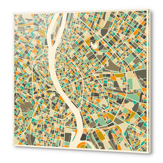 BUDAPEST MAP 1 Acrylic prints by Jazzberry Blue