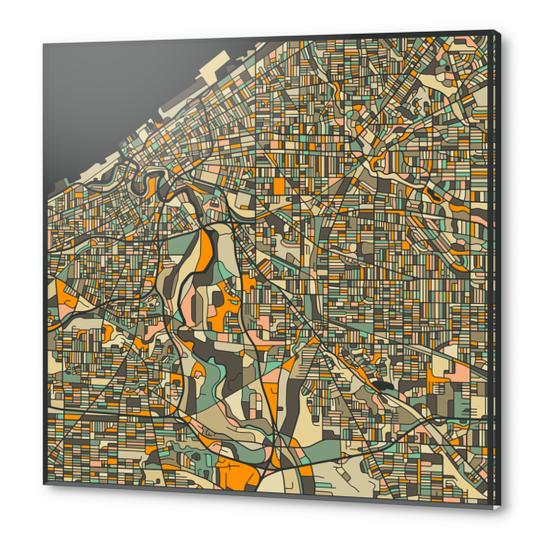 CLEVELAND MAP 2 Acrylic prints by Jazzberry Blue