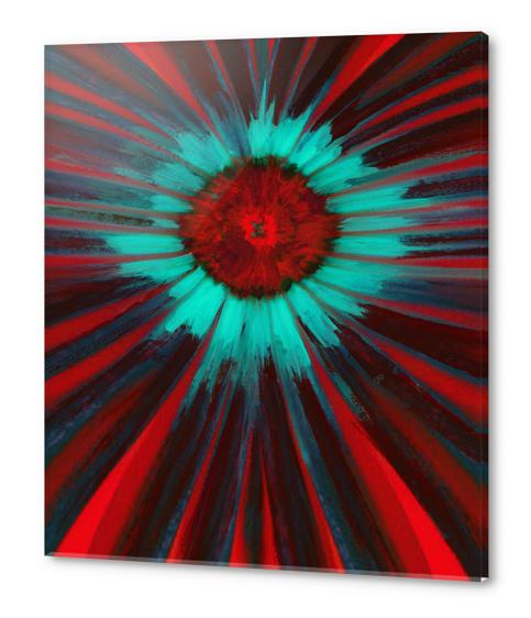 Red Flower Vortex Acrylic prints by tzigone