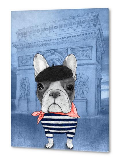 French Bulldog With Arc De Triomphe Acrylic prints by Barruf
