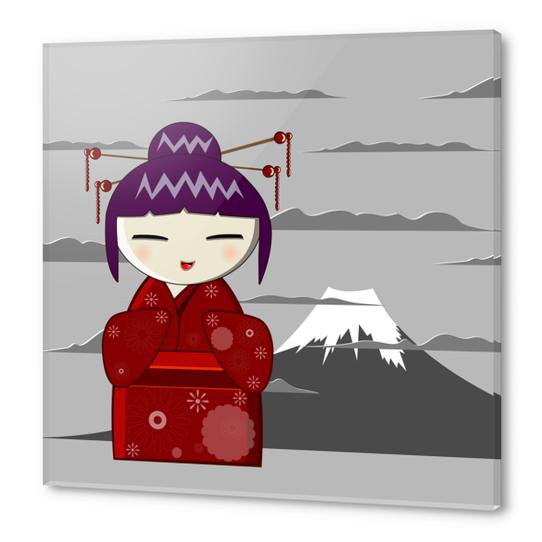 Fuji kokeshi Acrylic prints by PIEL Design