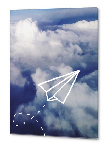 Paper Plane Acrylic prints by Leah Flores