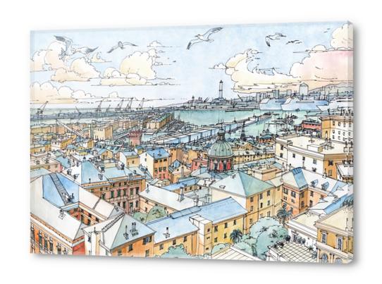Panoramic of Genoa Acrylic prints by Luca Massone