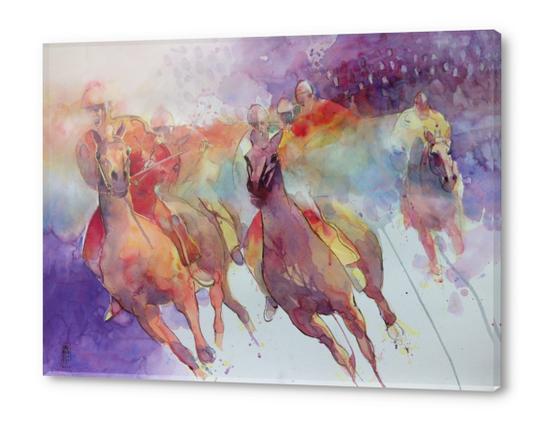 jockeys Acrylic prints by andreuccettiart