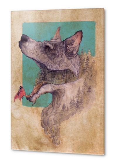 Wolf World Acrylic prints by Alice Holleman