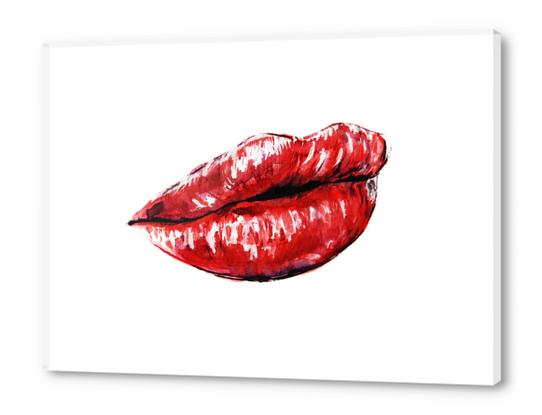 Red Lips Acrylic prints by Nika_Akin