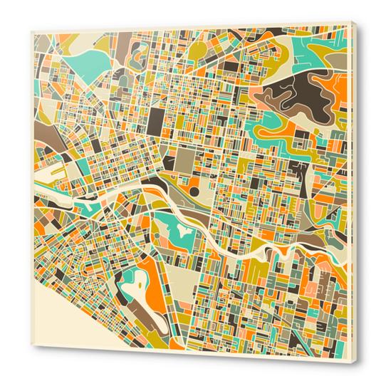 MELBOURNE MAP 1 Acrylic prints by Jazzberry Blue