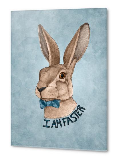 Mr Hare is faster Acrylic prints by Barruf