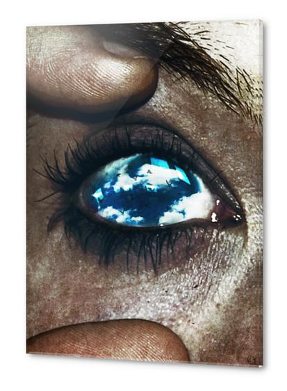 Ojos color cielo Acrylic prints by Seamless