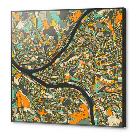 PITTSBURGH MAP 2 Acrylic prints by Jazzberry Blue
