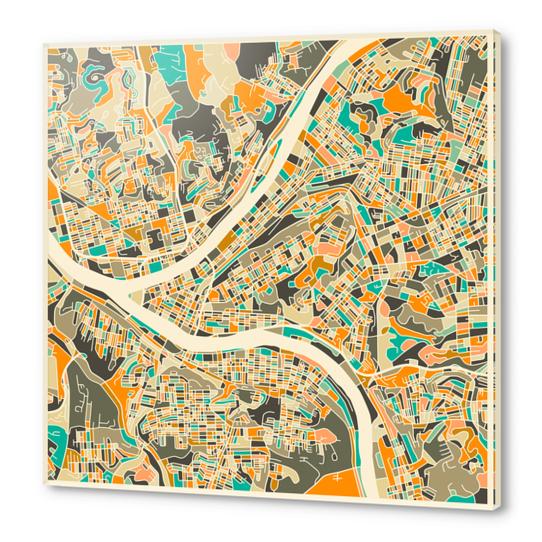PITTSBURGH MAP 1 Acrylic prints by Jazzberry Blue