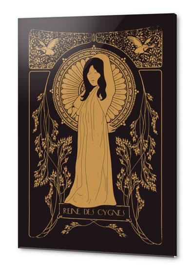 Reine des Cygnes (golden) Acrylic prints by Florent Bodart - Speakerine