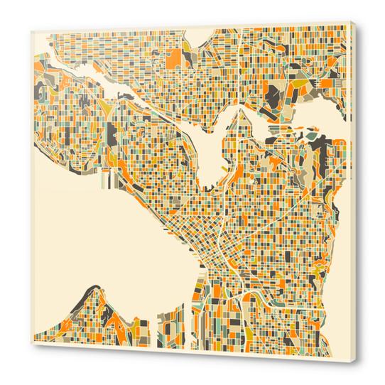 SEATTLE MAP 1 Acrylic prints by Jazzberry Blue