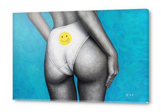 Smiley Acrylic prints by Nika_Akin