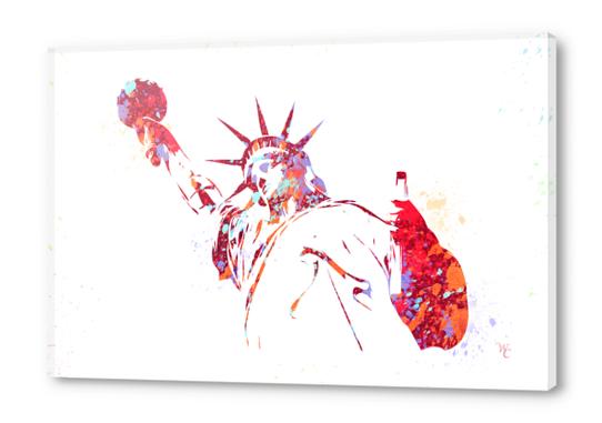Statue of Liberty - Watercolor - Paint Splatter - Pop Art Acrylic prints by William Cuccio WCSmack