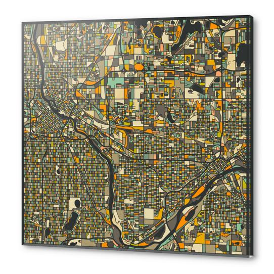 TWIN CITIES MAP 2 Acrylic prints by Jazzberry Blue