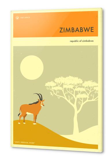 VISIT ZIMBABWE Acrylic prints by Jazzberry Blue