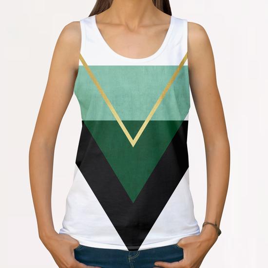 Geometric and golden art I All Over Print Tanks by Vitor Costa