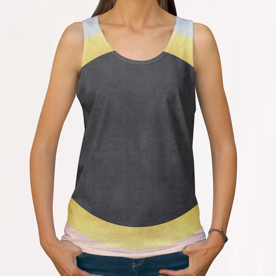 Geometric and golden art III All Over Print Tanks by Vitor Costa