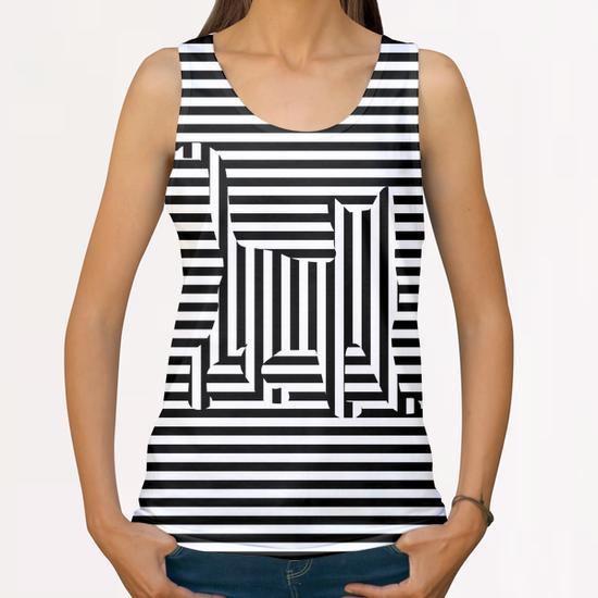 Can on Stripes All Over Print Tanks by Divotomezove