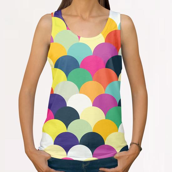 Colorful Circles  All Over Print Tanks by Amir Faysal