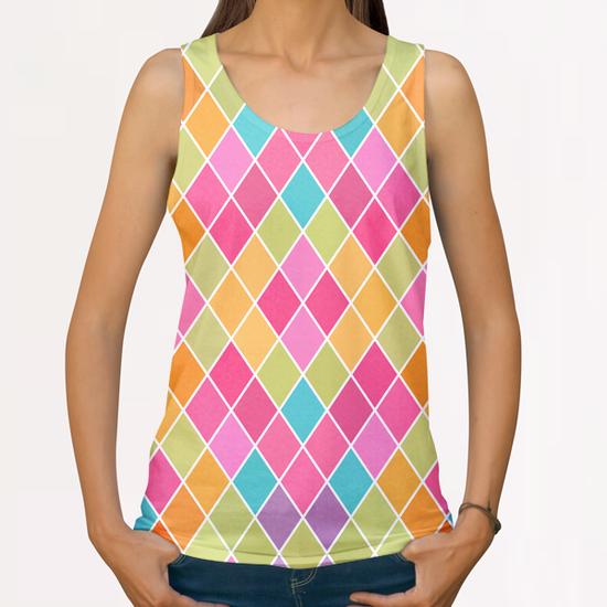 Lovely Geometric Background X 0.1 All Over Print Tanks by Amir Faysal