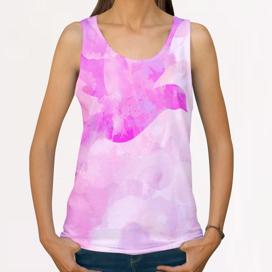 Abstract Flying Dove All Over Print Tanks by Amir Faysal