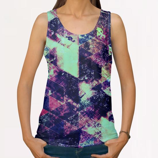 Abstract Geometric Background #4 All Over Print Tanks by Amir Faysal