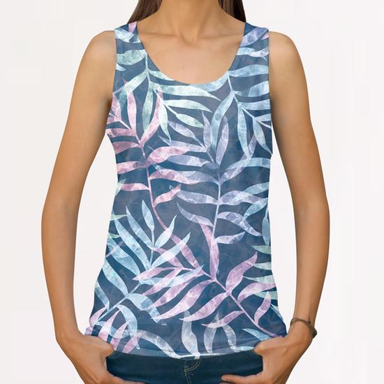 Watercolor Tropical Palm Leaves X 0.6 All Over Print Tanks by Amir Faysal