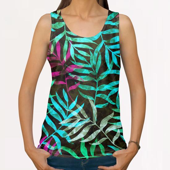 Watercolor Tropical Palm Leaves X 0.5 All Over Print Tanks by Amir Faysal