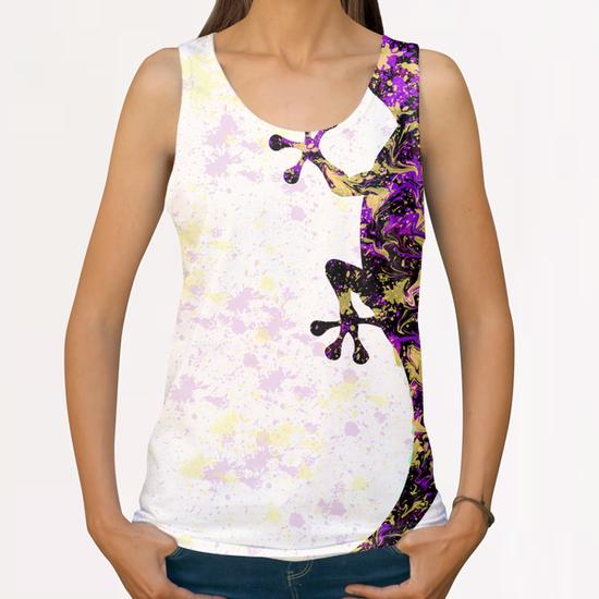 Abstract Lizard All Over Print Tanks by Amir Faysal