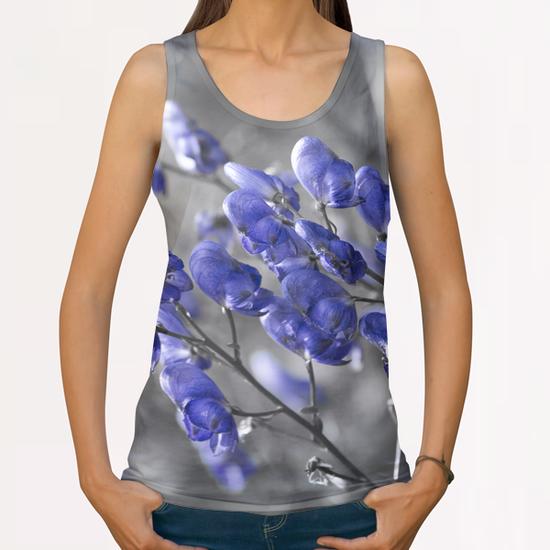 Blue Flower All Over Print Tanks by cinema4design