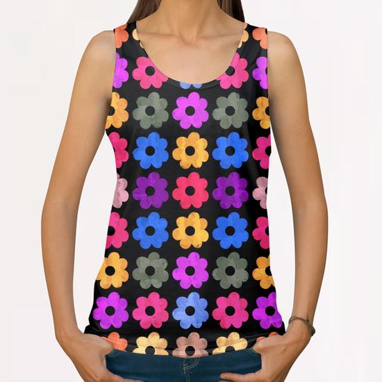 LOVELY FLORAL PATTERN X 0.17 All Over Print Tanks by Amir Faysal