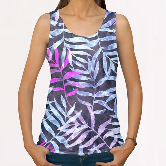 Watercolor Tropical Palm Leaves #2 All Over Print Tanks by Amir Faysal