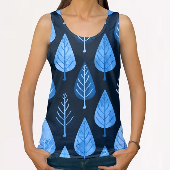 Watercolor Forest Pattern X 0.5 All Over Print Tanks by Amir Faysal