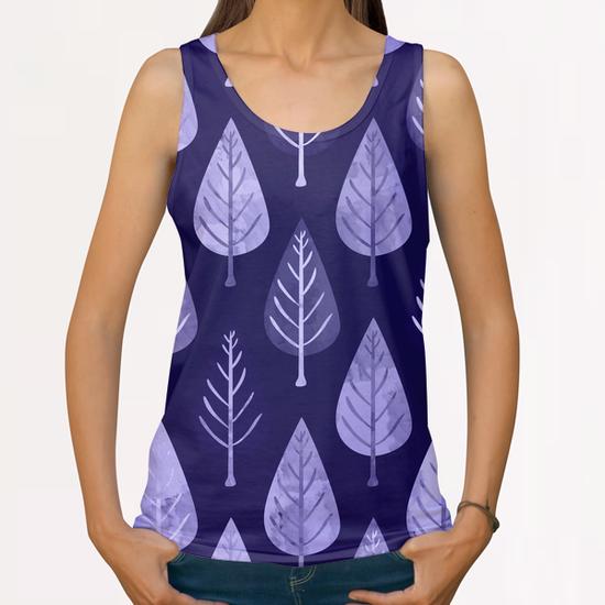 Watercolor Forest Pattern X 0.4 All Over Print Tanks by Amir Faysal