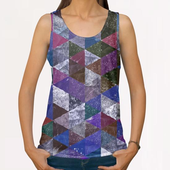 Abstract Geometric Background #9 All Over Print Tanks by Amir Faysal