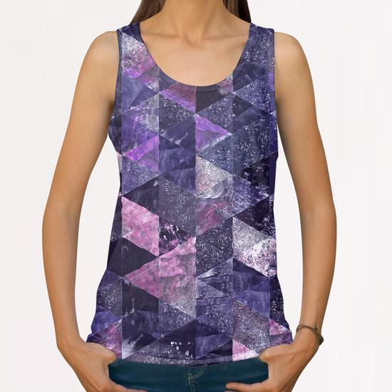 Abstract Geometric Background X 0.3 All Over Print Tanks by Amir Faysal