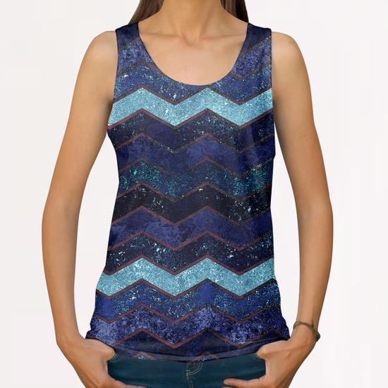Abstract Chevron All Over Print Tanks by Amir Faysal