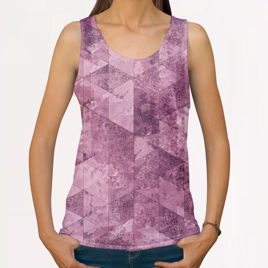 Abstract Geometric Background #3 All Over Print Tanks by Amir Faysal