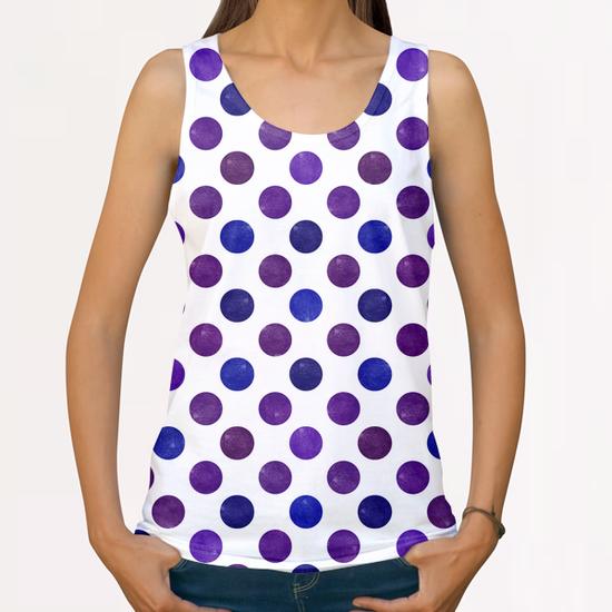 Watercolor Polka Dots  X 0.3 All Over Print Tanks by Amir Faysal