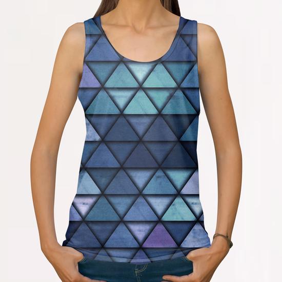 Abstract Geometric Background X 0.2 All Over Print Tanks by Amir Faysal