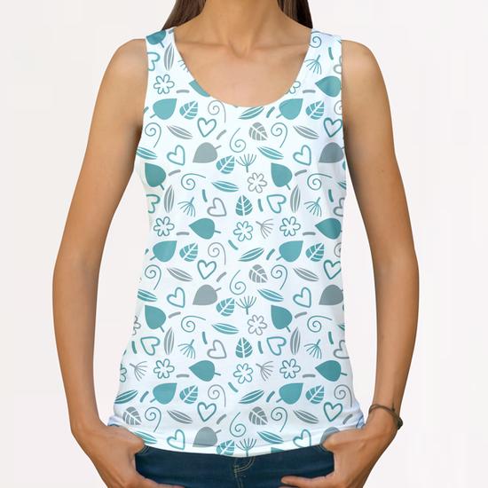 LOVELY FLORAL PATTERN X 0.14 All Over Print Tanks by Amir Faysal