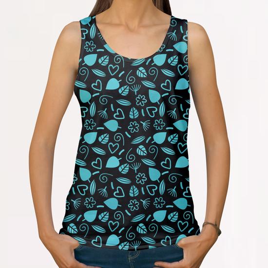 LOVELY FLORAL PATTERN X 0.120 All Over Print Tanks by Amir Faysal